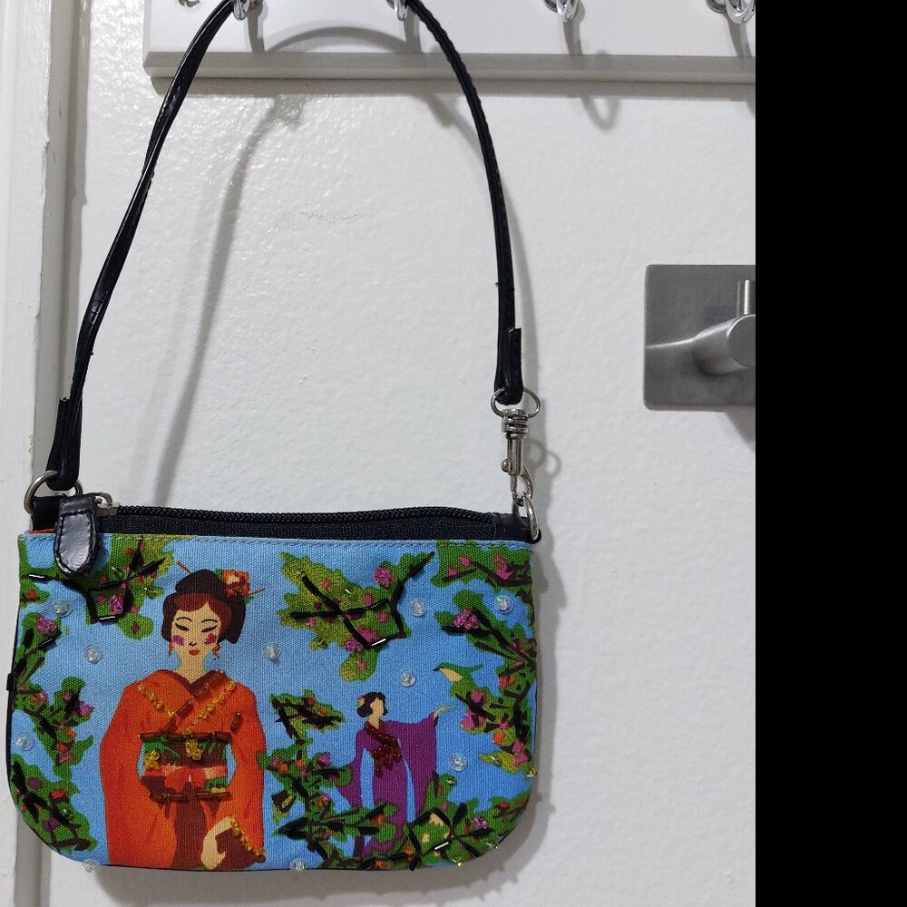Kimono Girl Mini Wristlet Clutch Bag Mini Wallet Mini Bag Coin Purse